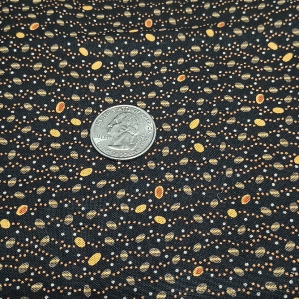 3/$15 .39yd Hootenanny Jelly Beans A-9812K Andover Fabrics Quilting Fabric Black